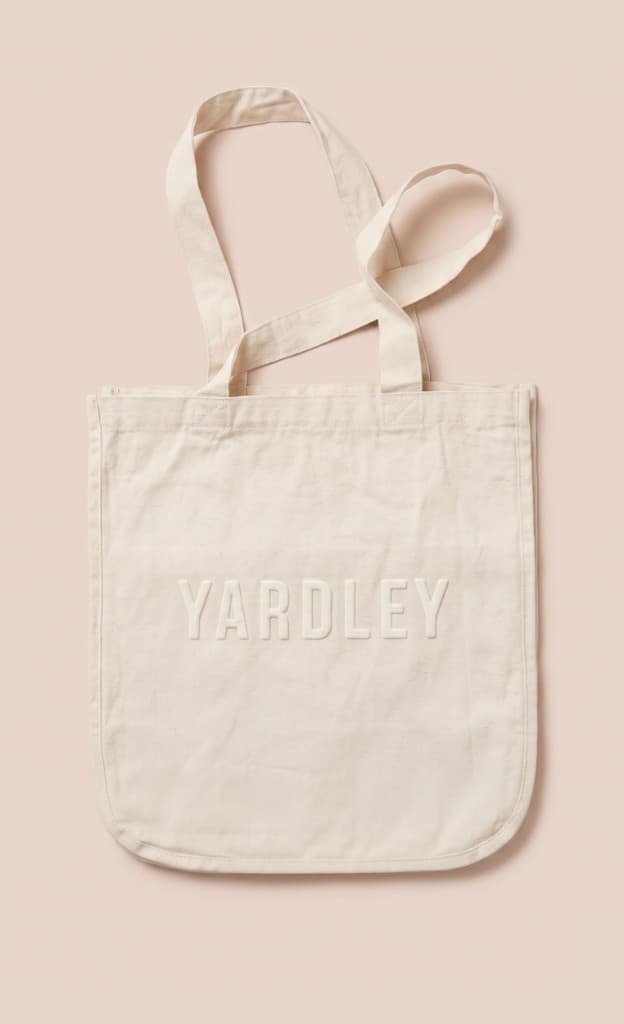 A cream Yardley tote bag